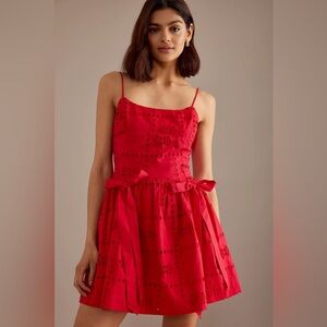 Damson Madder Red Mini Dress